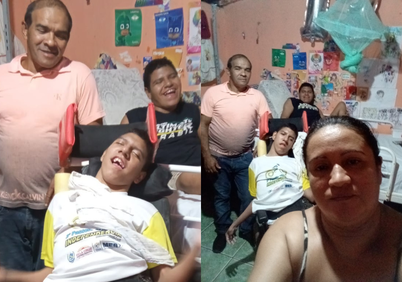 Seu Antonio é pai de dois garotos com paralisia cerebral e precisa de ajuda para comprar uma carretinha e trabalhar - Foto: arquivo pessoal