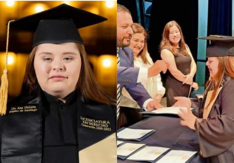 Jovem de 25 anos se torna a primeira advogada do mundo com Síndrome de Down A jovem fez história ao se tornar a primeira advogada com síndrome de Down no mundo. Foto: NTR TV/YouTube.