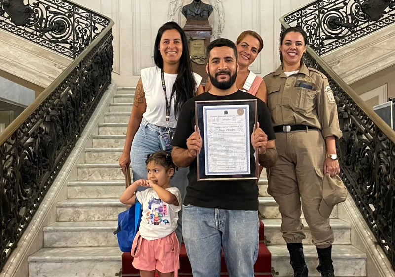 O mototaxista foi homenageado na Câmara dos Vereadores do Rio de Janeiro - Foto: reproduçãoo Instagram