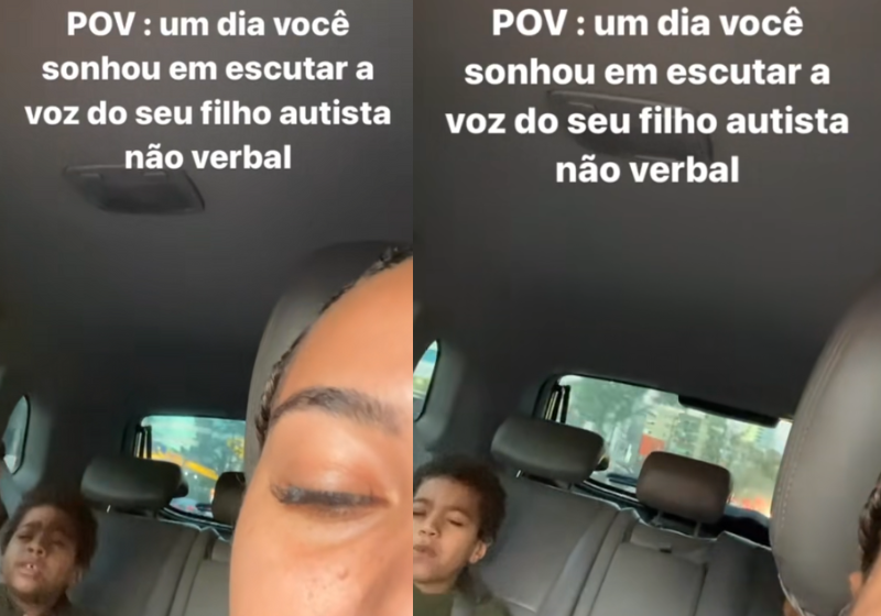 O menino Lucas, autista não verbal, soltou a voz cantando 