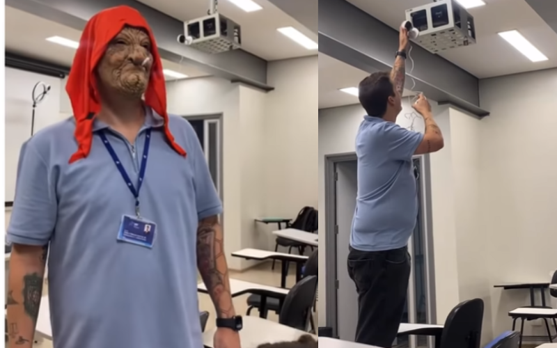 O professor Danilo Rinaldi, de Brasília, apelou para tecnologia para impedir a cola nas provas do curso de Direito. E deu certo! - Foto: @danilorinaldi