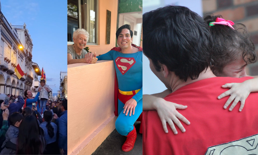 e idosos a crianças, não há quem não se encante com o Superman, o brasileiro então tem toda uma ginga própria. Foto: @tallclark/arquivo pessoal 