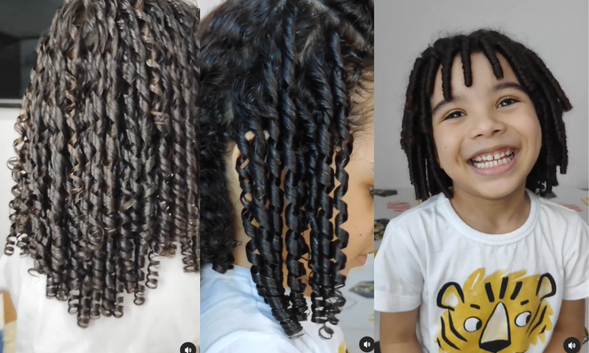 Aos 5 anos, Lorenzo Pietro dá lição de vida para quem faz bullying com ele por causa do cabelo comprido: “Vou ser um homem que vai respeitar o próximo”. Foto: sonoticiaboa/@lorenzo_cachos