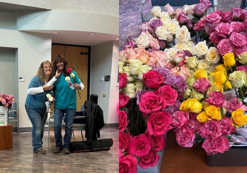 Tina Perkins distribuiu as flores para os vizinhos e provocou uma corrente do bem no bairro, nos EUA. - Foto: Obermeyer's Florist