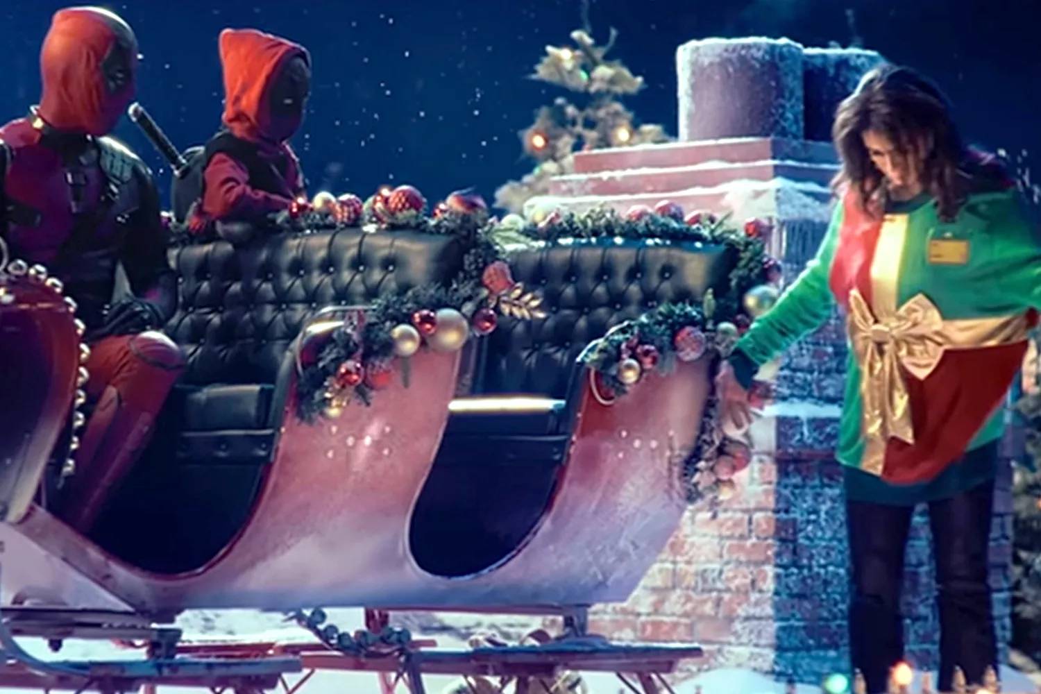 Deadpool, Kidpool e Lynda Carter, como Mulher-Maravilha ajudam o SickKids. Foto: Ryan Reynolds/Youtube