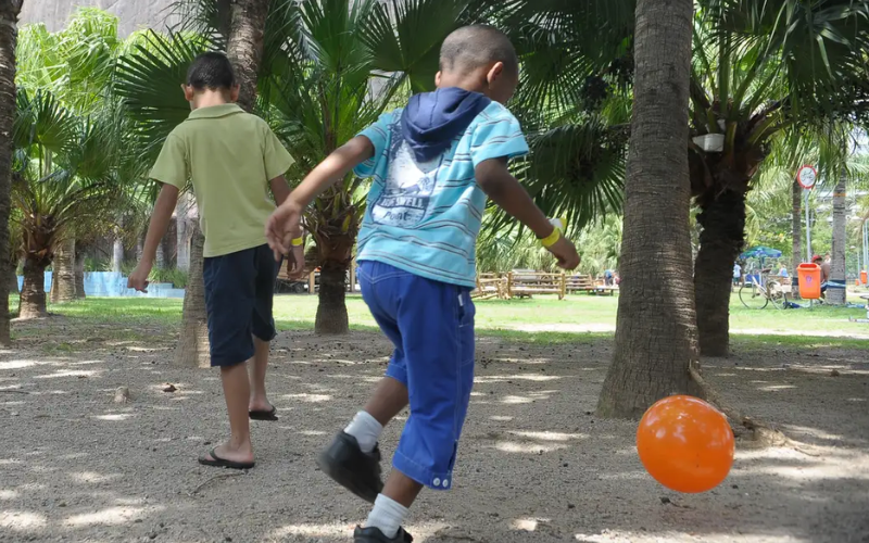 Crianças, entre 10 e 12 anos, que brincam ao ar livre, têm melhora na saúde mental. É o que diz um estudo canadense que analisou 500 jovens. – Foto: Agência Brasil