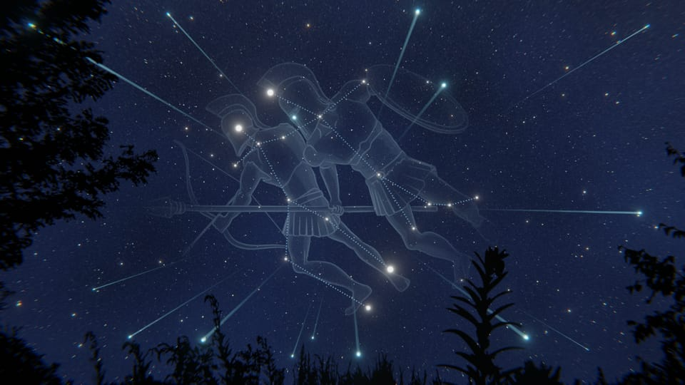 Se prepare para, durante a madrugada entre os dias 13 e 14, olhar para a constelação de Gêmeos! - Foto: Vito Technology, Inc