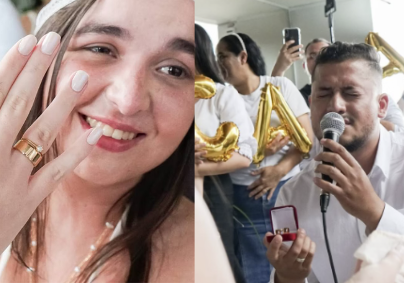 Depois de ter um AVC e ficar 57 dias em um hospital no DF, a mulher foi pedida em casamento. Emocionante! - Foto: Arquivo pessoal