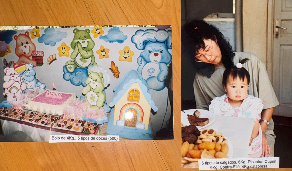 As legendas eram tão completas que mostravam o tipo e a quantidade de comida servida. - Foto: Arquivo pessoal