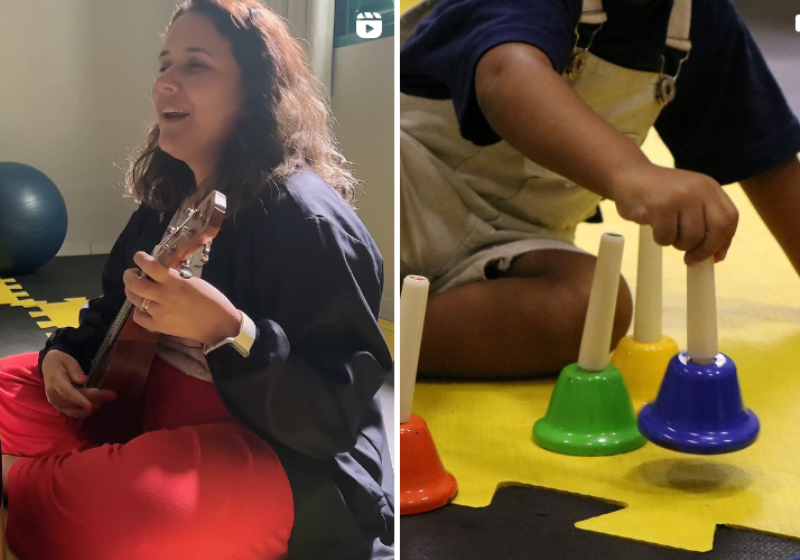 Com o ritmo e a melodia da musicoterapia, um tratamento lúdico, crianças autistas ficam mais calmas, reduzem a ansiedade e passam a demonstrar mais as emoções e sentimentos. - Foto: Crepem