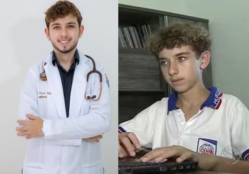 O brasileiro José Victor Menezes Teles, aos 14 anos passou em medicina na Universidade Federal de Sergipe (UFS). Agora, formado, agora quer construir um Centro Médico em Itabaiana, para atender necessitados. – Foto: Estância Agora