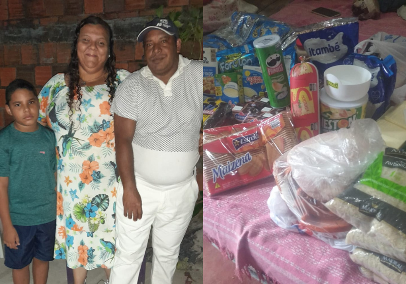 Comida chegou para a confeiteira que perdeu tudo e passava fome com filho adotado; “obrigado”