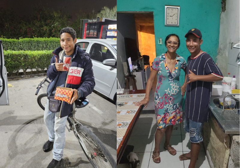 O Salatiel é um jovem de 15 anos, que vende bala na rua para ajudar a mãe e ter um futuro melhor - Foto: arquivo pessoal