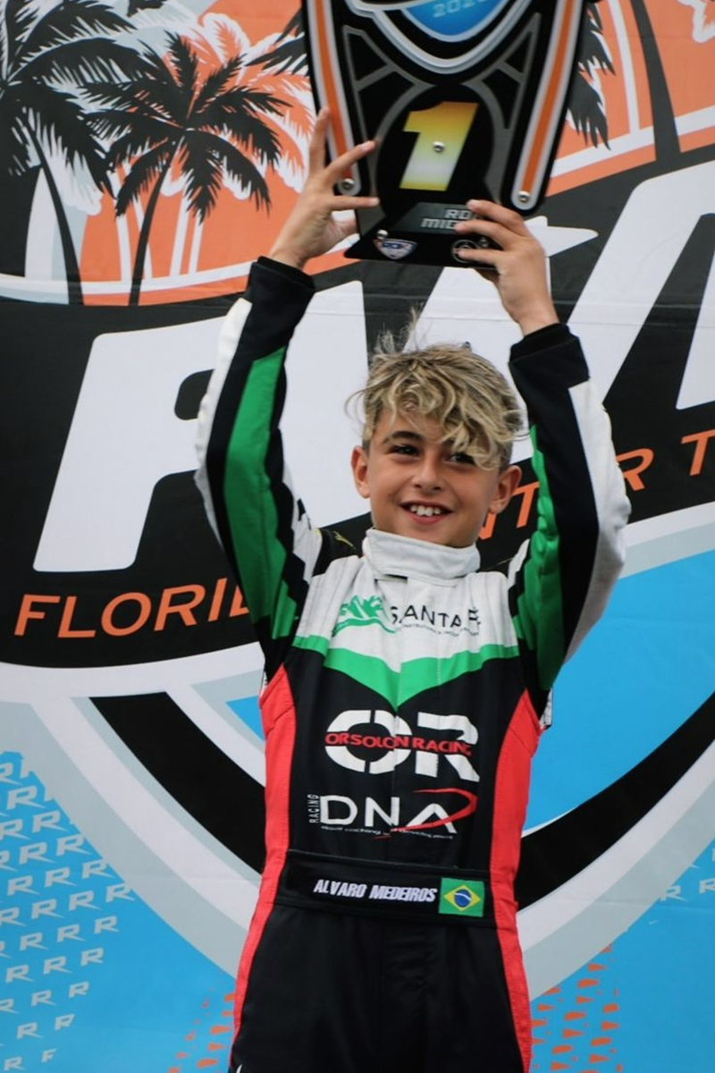 Álvaro tem o sonho de correr na Fórmula 1. - Foto: Arquivo pessoal