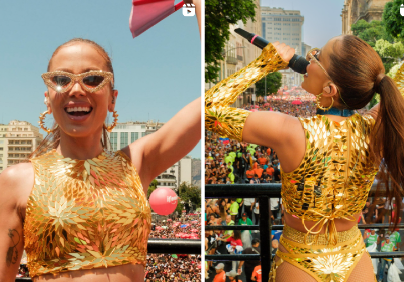 Anitta vê ladrão no Carnaval, para show e ajuda polícia a prender bandido; vídeo