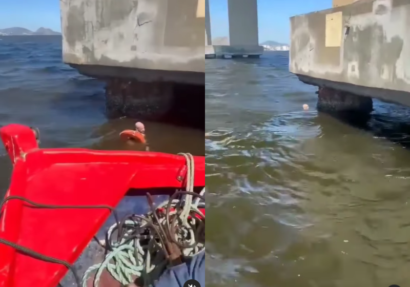 Pescadores salvam homem que caiu da ponte Rio-Niterói: 72 metros de altura; vídeo