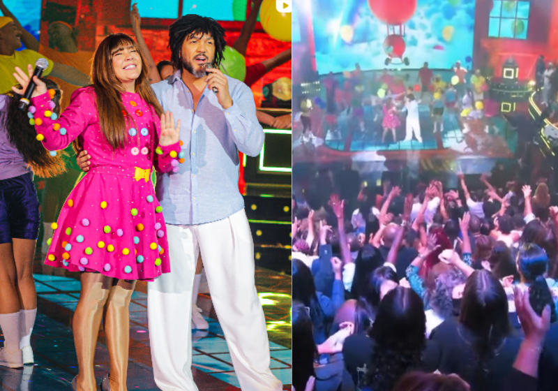 A cantora Simony, de 48 anos, conta que o câncer de intestino está em remissão. Após participação com Belo, no “Domingão com Huck” ela afirmou que o "tumor sumiu". – Foto: @tv globo