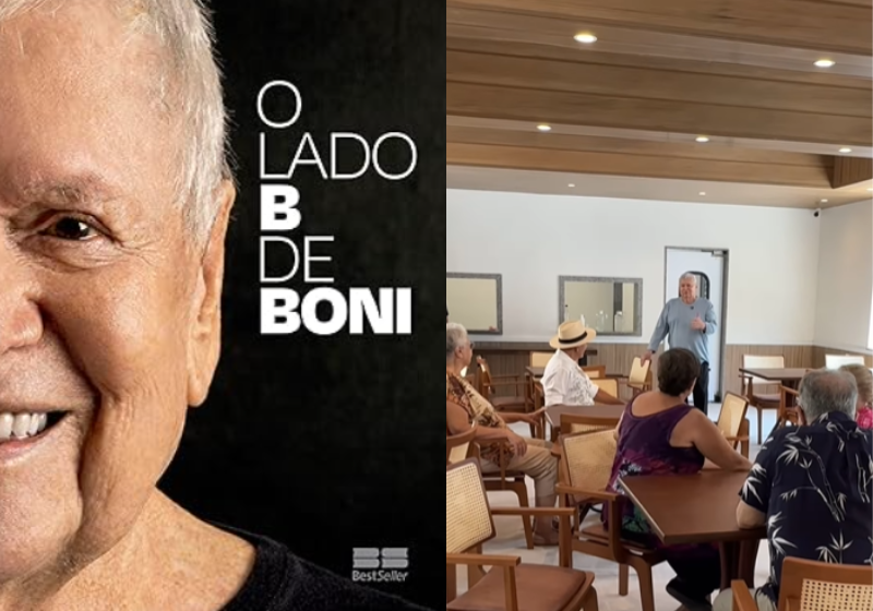 No livro, Boni conta sobre a trajetória de vida e a paixão por comunicação e televisão. Está à venda em livrarias físicas e virtuais. Foto: @boni