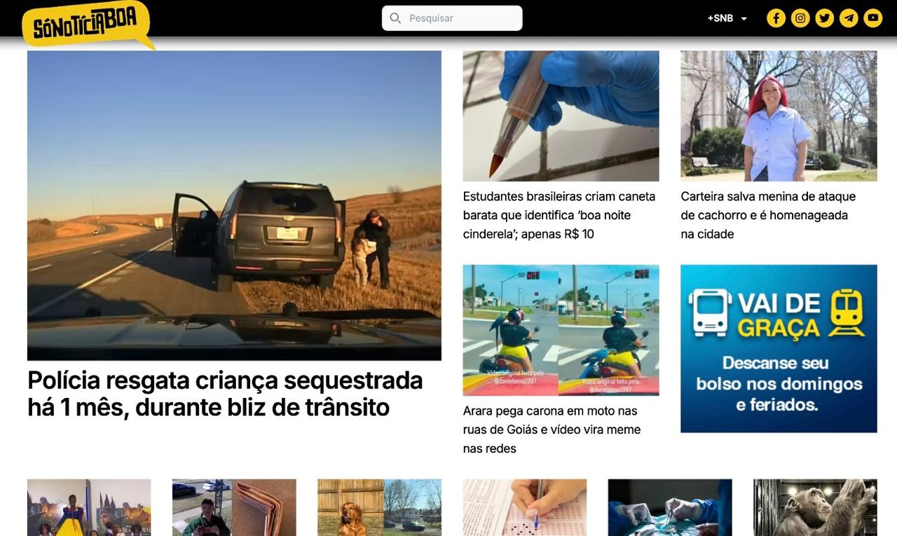 O portal Só Notícia Boa chegou esta semana a 30 mil notícias boas publicadas, em 13 anos no ar. - Foto: SNB