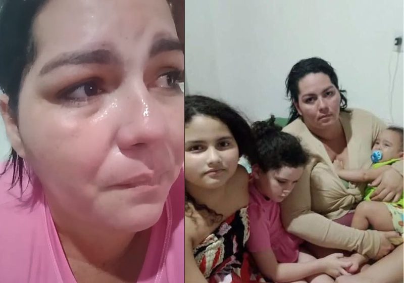 Mãe pede ajuda após ser abandonada doente e com 4 filhos; ajude na vaquinha