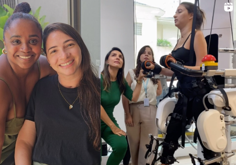 Ao lado da grande Daiane dos Santos, Laís Souza batalha para recuperar os movimentos, perdidos desde o acidente há 11 anos. Determinada, irá conseguir. Foto: @likasouza