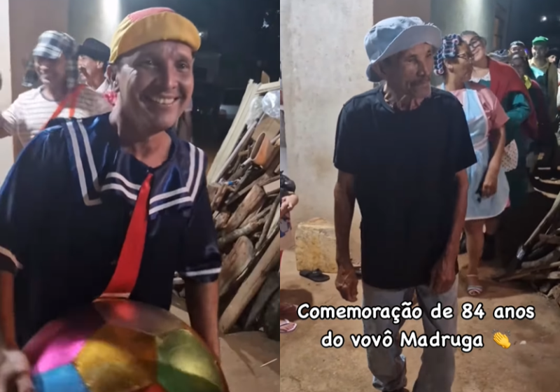 Seu Madruga chamou os amigos e parentes para comemorar os 84 anos, num aniversário, em grande estilo. Arrebentou! Foto: @andregonçalves.rodrigues 