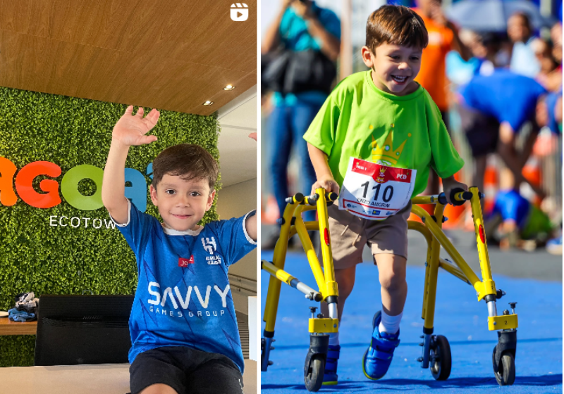 Enzo Amorim, de 5 anos, é o exemplo real da vitória de obstáculos e inclusão. Foto: @souenzoamorim 