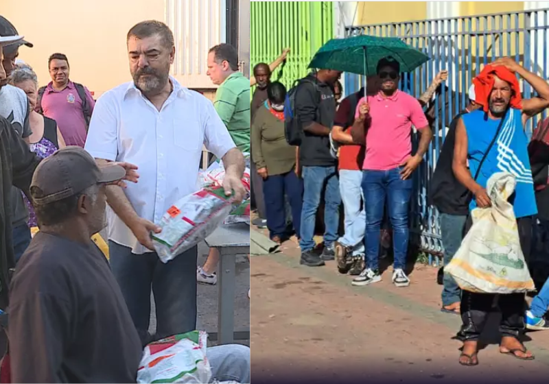 O brasileiro Afonso Teixeira, empresário de BH que há 32 anos doa peixes na Semana Santa para pessoas carentes, repete a tradição este ano. Foto (2018): G1/Radio Itatiaia