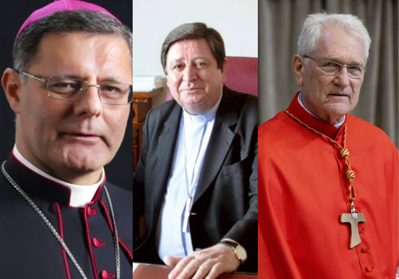Estão na lista do Vaticano para integrar o Conclave: Paulo Cezar Costa (E), arcebispo de Brasília; João Braz de Aviz ( C ), arcebispo emérito de Brasília, e Leonardo Ulrich Steiner (D), arcebispo de Manaus. Foto: CNBB