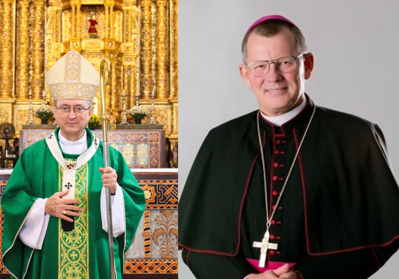 Na lista do Vaticano para o Conclave estão os cardeais Sérgio da Rocha (E), Primaz do Brasil e arcebispo de Salvador, e Jaime Spengler (D), presidente da CNBB e arcebispo de Porto Alegre. Foto: CNBB