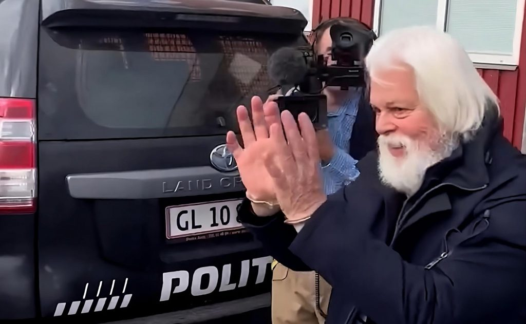 Paul foi preso em 21 de julho de 2024 na Groelândia. - Foto: Sea Shepherd