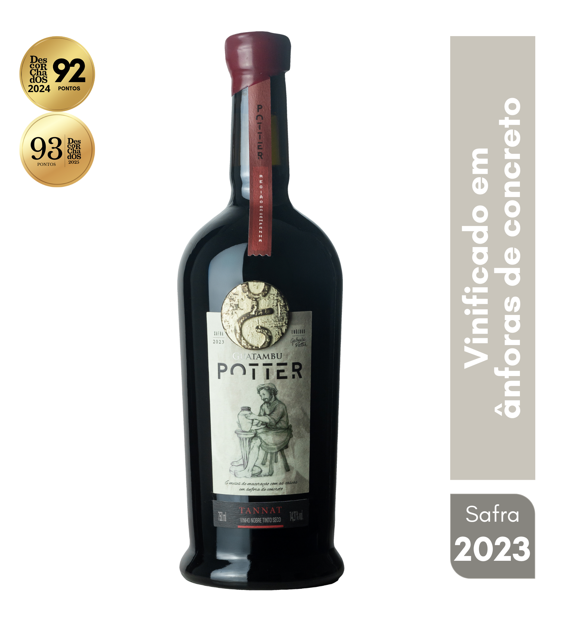 O Potter Tannat, da vinícola Guatambu, conseguiu uma ótima pontuação. - Foto: Guatambu Vinhos