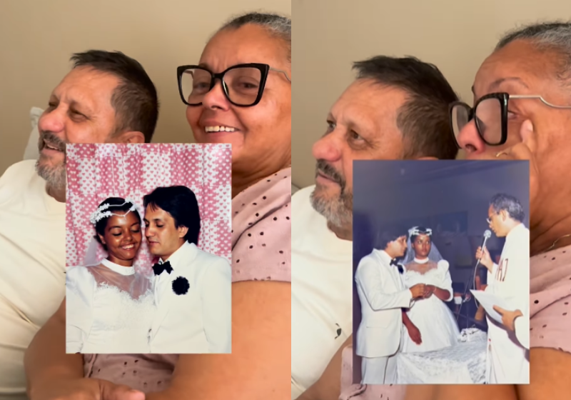 O pai da Bárbara é um gozador, olha o vídeo e diz que tem sobrancelha, já a mãe só chora de emoção. Foto: @barbaramoreno 