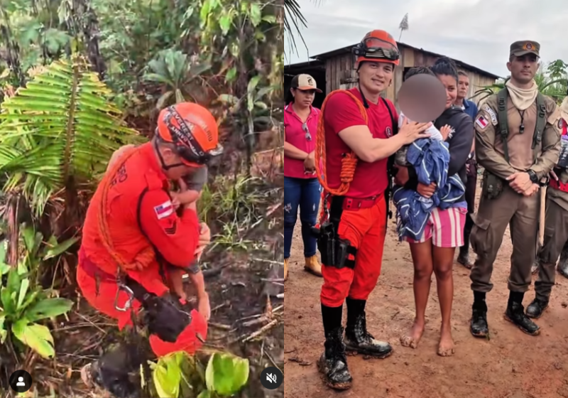 Cachorros protegeram menino desaparecido por 24h na mata no Amazonas; assista ao vídeo Os cachorros protegeram o menino Estevão, de 2 anos, numa área de mata em Humaitá, no Amazonas, até o resgate dos bombeiros. Ele ficou 24 horas desaparecido. - Foto: CBMAM