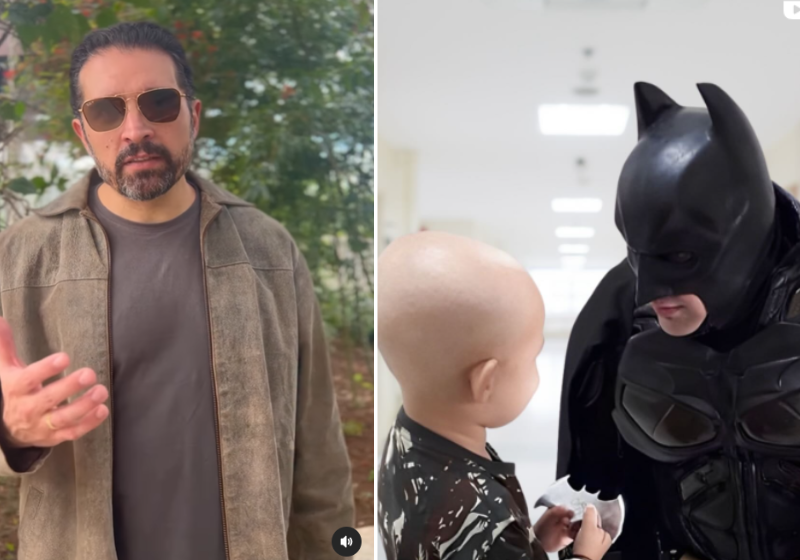 O Batman brasileiro que visita os doentes no hospital e leva a esperança que um herói é capaz de transmitir vai virar filme. É o “O homem por trás da máscara” que conta parte do trabalho realizado por Cristiano Zanetta. Foto: @batman.cristiano