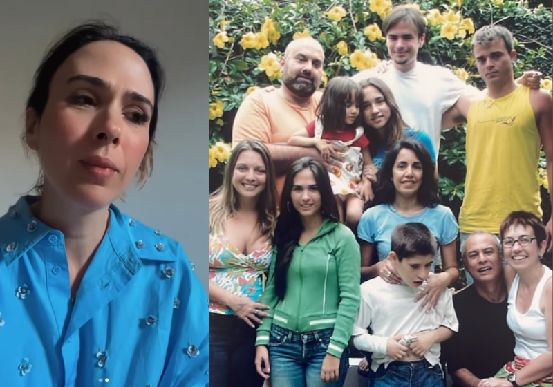 Seu Alberto Arguelhes (de camisa preta), pai da Tatá Werneck, perdeu a carteira e um entregador achou e devolveu intacta, recusou recompensa. A honestidade do jovem chamou a atenção da família. Foto: @tatawerneck 