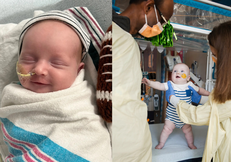 O bebê, dos Estados Unidos, passou por um tratamento inovador, com edição genética e foi curado de uma doença rara. - Foto: Hospital Infantil da Filadélfia