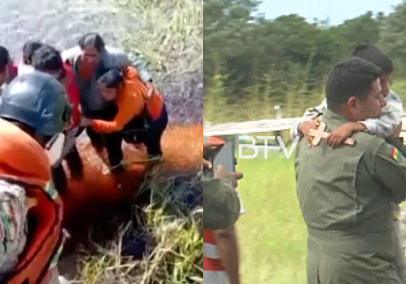 4 adultos e 1 criança sobrevivem a queda de avião; 36 horas em pântano com jacarés Os quatro adultos e a criança sobreviveram no pântano depois da queda do avião. Eles comeram farinha e chocolate! - Foto: BTV