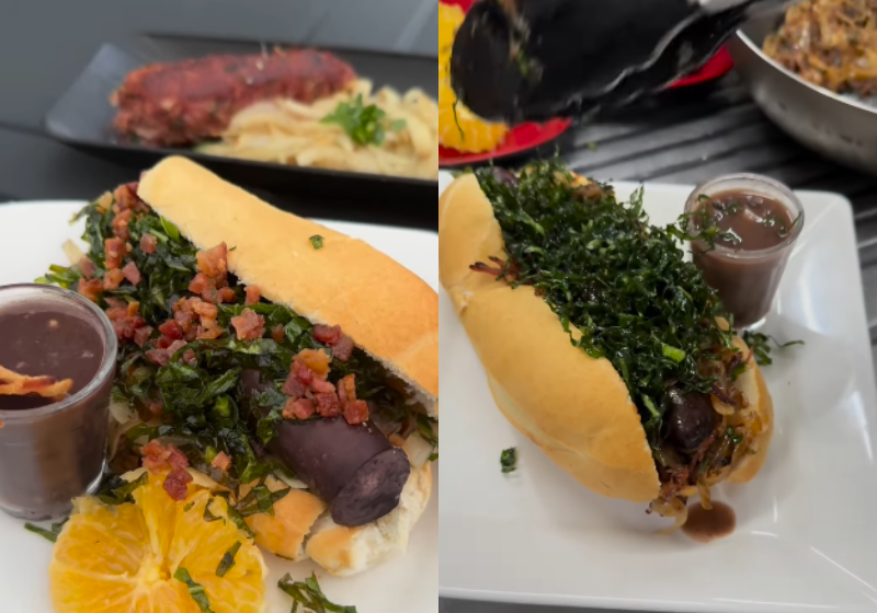 O cachorro-quente de feijoada, inventado no Rio de Janeiro, deu o que falar nas redes. Veja a receita. - Foto: @ocaiomuniz/Instagram