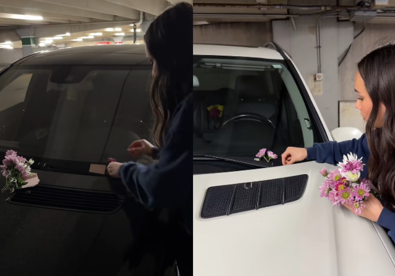 O casal de namorados comemorou quatro meses de namoro distribuindo gentileza em um hospital dos EUA. - Foto: @lilivspamm/TikTok