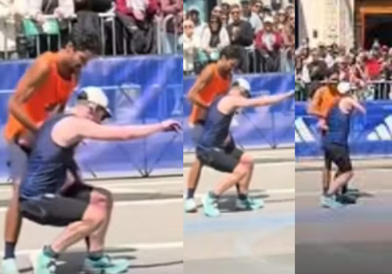 Pedro Arieta, o atleta brasileiro, que ajudou o maratonista desconhecido, que caiu durante a competição em Boston, ganha patrocínio da Rexona. A marca de desodorante diz que é o apoio pela solidariedade que deve predominar no espírito esportivo. Foto: @pedroarieta