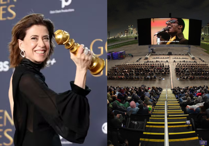 Fernanda Torres e suas produções terão lugar especial no Open Air em Brasília, de 3 a 15 de junho, quando uma tela gigante vai transmitir mais de 650 filmes. Foto: Vogue/Open Air Brasil