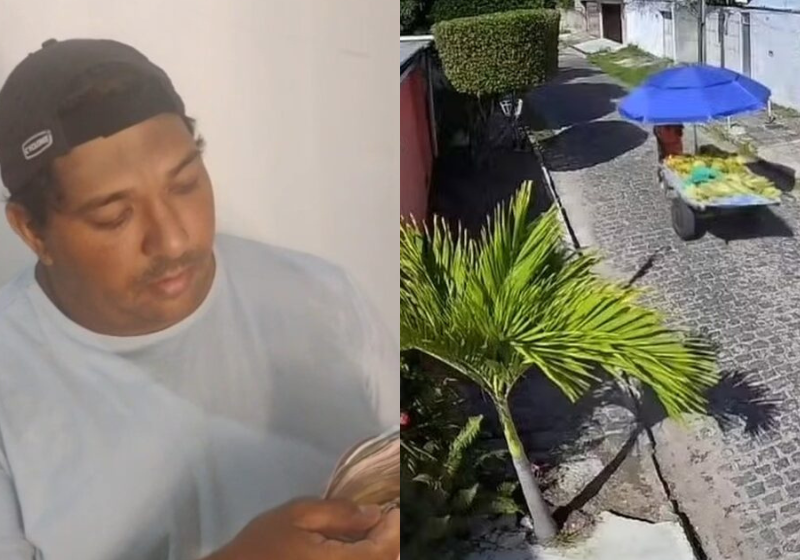 Entregador encontra R$ 1 mil na rua e devolve para dono O entregador encontrou, no Recife, uma bolsa com R$ 1 mil. Ele devolveu tudo! - Foto: Arquivo pessoal