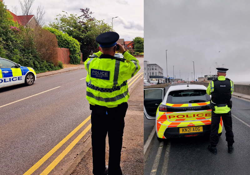 Policiais trabalhavam para liberar a estrada no Reino Unido quando receberam a gentileza da garotinha Ava. - Foto: @ Thornton Cleveleys and Poulton Police