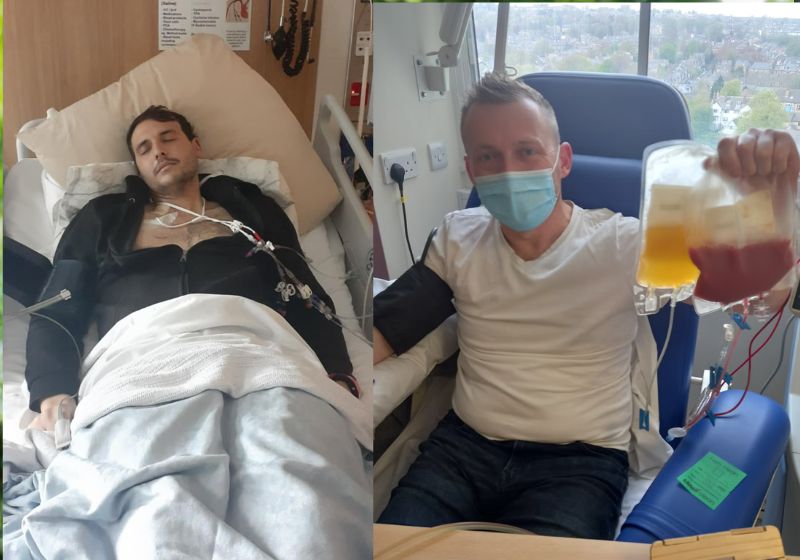 Luke durante o tratamento para receber as células-tronco, em 2022. - Fotos: PA