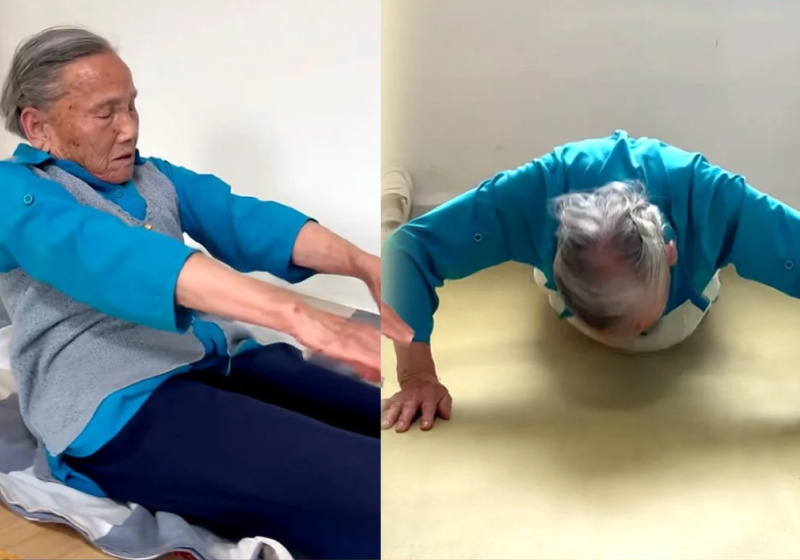 Idosa de 92 anos inspiração com 200 flexões e 100 abdominais diários Li é uma idosa de 92 anos que faz 200 flexões e 100 abdominais por dia e tem inspirado pessoas em todo o mundo com sua força e determinação. - Foto: MyNews