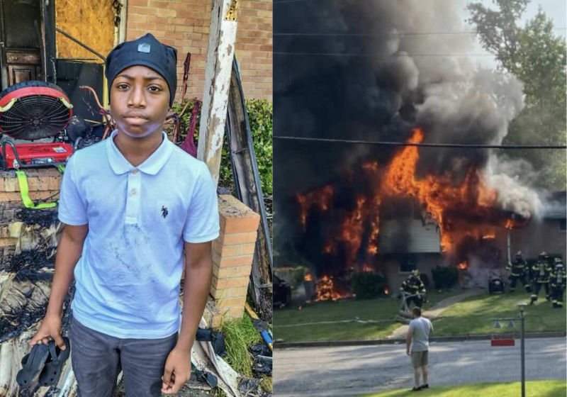 O garoto Romir foi um verdadeiro herói . Ele tirou a avó e os dois irmãos da casa da família durante um incêndio nos EUA. - Foto: VA Fire Rescue & Emergency Services