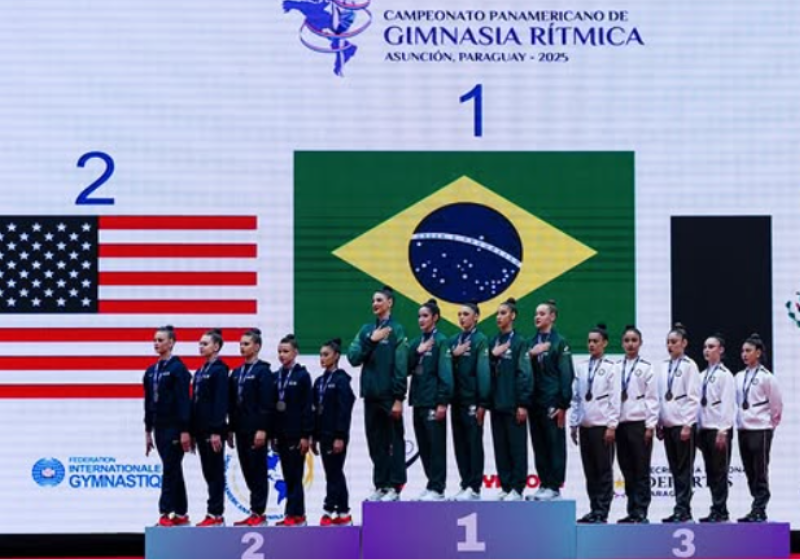 Deu Brasíl no pódio. Ouro no Pan-Americano no Paraguai. Foto: @grb