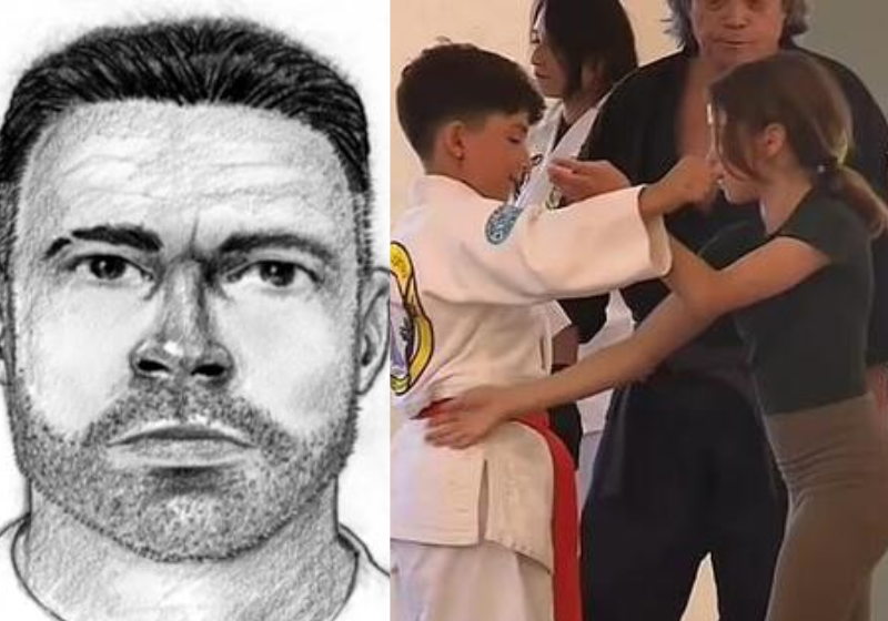 A aparência do suspeito de sequestro foi divulgada, enquanto as aulas de jiu-jitsu para crianças e adolescentes ganharam mais força. Foto: ABC7