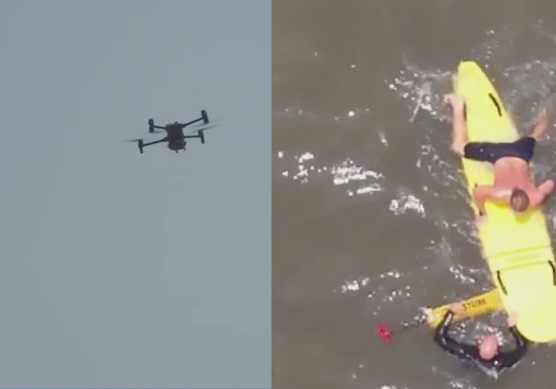 Os drones com equipamentos salva-vidas tornaram as praias de Ocean City mais seguras. - Foto: Fox 29 e Action News